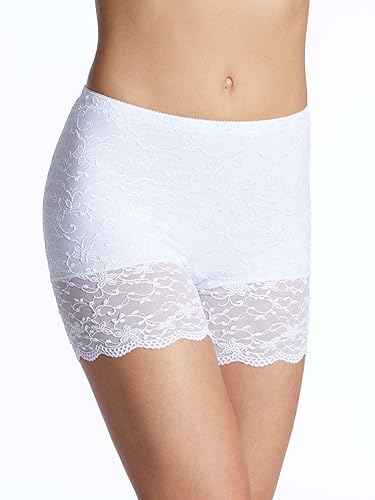 Nina von C. - Silver Edition - Damen - Long Panty - Slip - mit Stickereispitze (Weiß, 38) von Nina von C