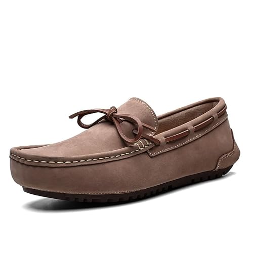 Ninepointninetynine Herren-Slipper mit runder Zehenpartie, Kunstleder, bequem, flexibel, leicht, Party-Slipper, khaki, 38 2/3 EU von Ninepointninetynine