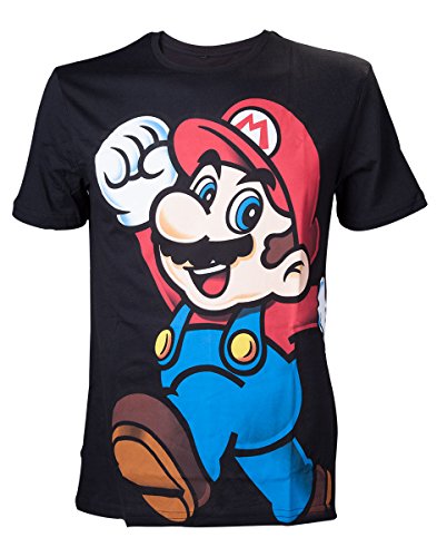 Nintendo Herren T-Shirt Super Mario Mehrfarbig (Schwarz)- X-Small von Nintendo Super Mario Bros.