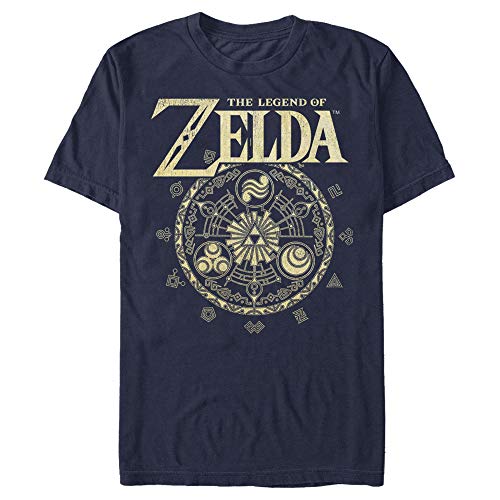 Nintendo Herren Legend of Zelda Symbolic Circle T-Shirt, Marineblau, Mittel von Nintendo