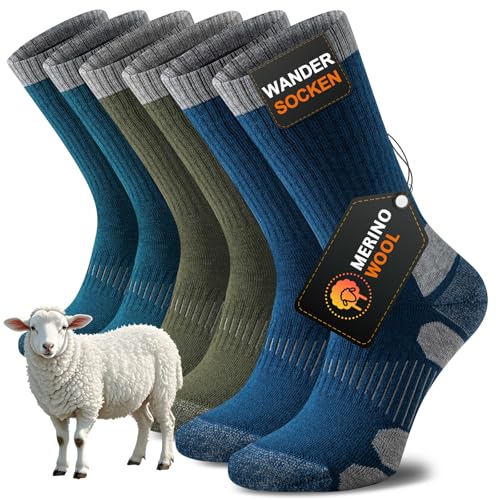 Niorasen Merino Wandersocken Herren Damen, Sommer Outdoor Socken Trekkingsocken, Merinowolle Socken, Sportsocken Laufsocken Tennissocken Arbeitssocken Atmungsaktiv Anti-Blasen & Gepolstert 3 Paar Niorasen Merino Wandersocken Herren Damen, Sommer Outdoor Socken Trekkingsocken, Merinowolle Socken, Sportsocken Laufsocken Tennissocken Arbeitssocken Atmungsaktiv Anti-Blasen & Gepolstert 3 Paar von Niorasen