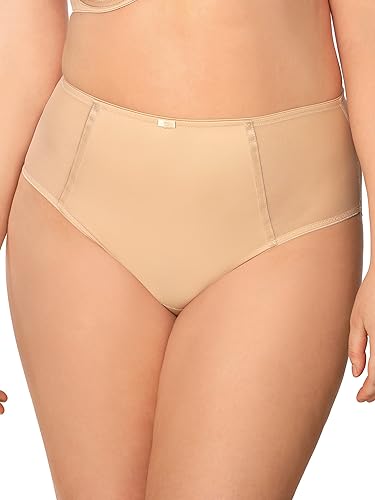 Nipplex Damen Slip Hoch Glatt Unterhose Anna II, Beige, L von Nipplex