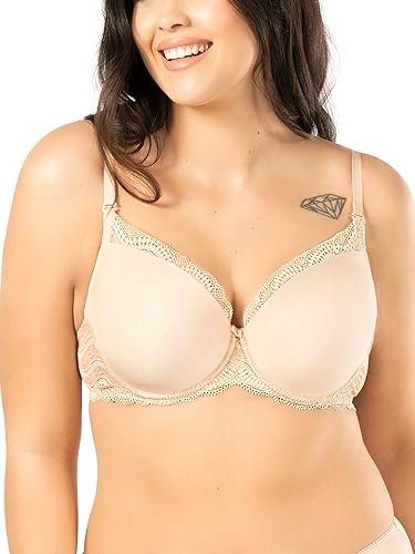 mefemi Nipplex Pepite Push-up-BH für Damen – Glatter, Gepolsterter BH mit Spitze – Dekolleté-Enhancer-BH – Nahtloser BH – Herausnehmbare Push-Up-Einsätze – Bügel-BH – Farbe – Größe von Nipplex