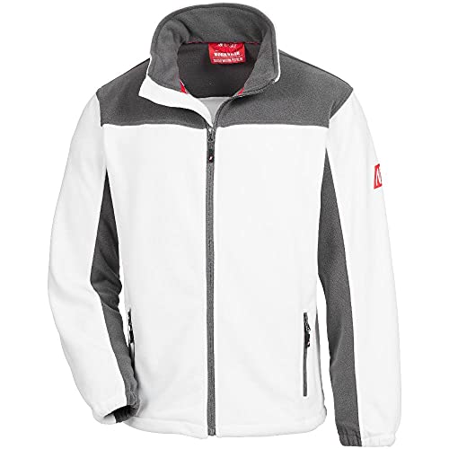 Nitras MOTION TEX PLUS Fleecejacke - windfeste Jacke für Freizeit & Arbeit in Weiß Größe 4XL von Nitras