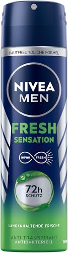 NIVEA MEN Deospray für 72h Schutz gegen Schweiß und Geruch, Anti-Transpirant Formel mit antibakterieller Wirkung, Deodorant mit verführerischem und frischem Duft, Fresh Sensation Deo Spray (150 ml) NIVEA MEN Deospray für 72h Schutz gegen Schweiß und Geruch, Anti-Transpirant Formel mit antibakterieller Wirkung, Deodorant mit verführerischem und frischem Duft, Fresh Sensation Deo Spray (150 ml) von NIVEA MEN