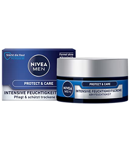 NIVEA MEN Protect & Care Intensive Feuchtigkeitscreme (50 ml), beruhigende Gesichtscreme für Männer, feuchtigkeitsspendende Tagescreme mit Aloe Vera und Pro Vitamin B5 von Nivea Men
