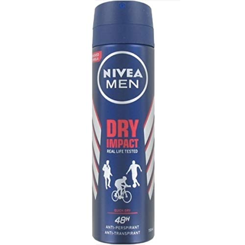 6er Pack - Nivea Deospray Men - Dry Impact - mit Aluminium und Alkohol - 150 ml von NIVEA