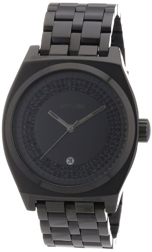 Nixon Unisex-Armbanduhr The Monopoly All Black Crystal Analog Quarz Edelstahl beschichtet A3251150-00 von Nixon