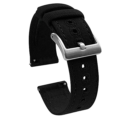 Niziruoup Canvas Uhrenarmband 18mm mit Schnellverschluss, Quick Release Canvas Armband Uhr Schnellverschluss Militärisch Segeltuch Armband Uhrenarmbänder Ersatzarmbänder für Herren Damen von Niziruoup