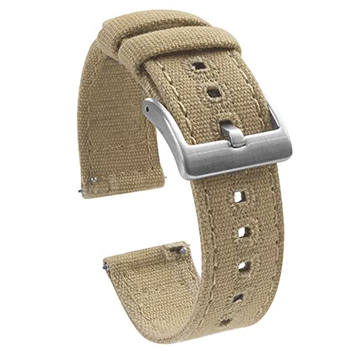 Niziruoup Canvas Uhrenarmband 22mm mit Schnellverschluss, Quick Release Canvas Armband Uhr Schnellverschluss Militärisch Segeltuch Armband Uhrenarmbänder Ersatzarmbänder für Herren Damen von Niziruoup