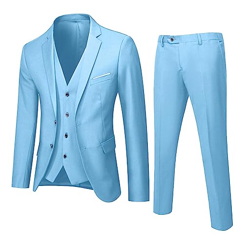Nlaayong Anzug Herren,Herren Slim Fit 3 Teilig Anzüge Herrenanzug Sakko für Hochzeit Business Nlaayong Anzug Herren,Herren Slim Fit 3 Teilig Anzüge Herrenanzug Sakko für Hochzeit Business von Nlaayong