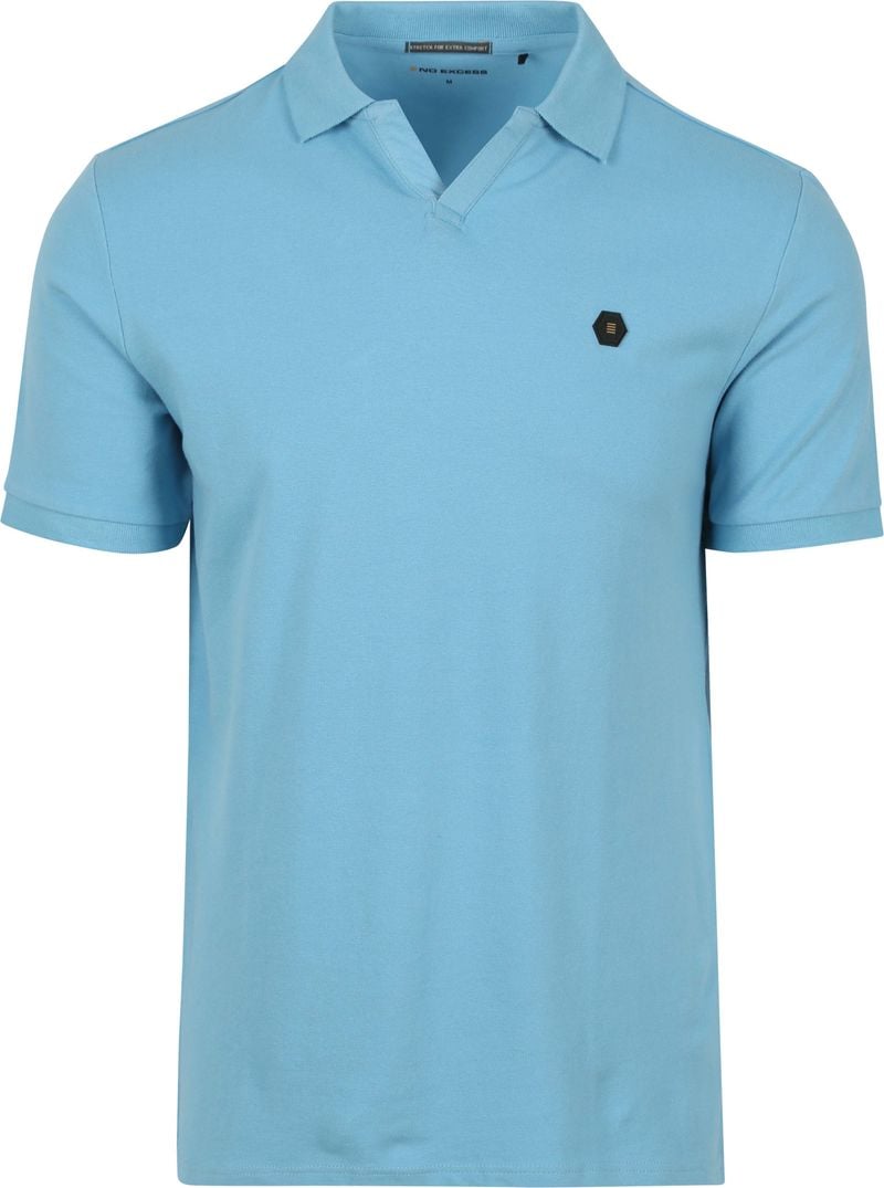 No Excess Poloshirt Riva Solid Blau - Größe 3XL von No Excess