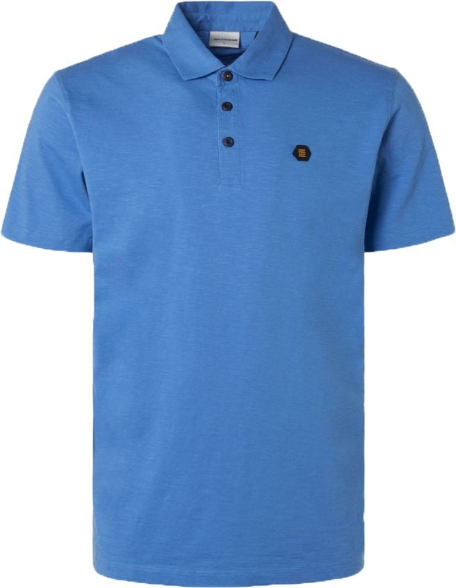 No Excess Poloshirt Slub Blau  - Größe L von No Excess