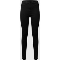 Noisy May Skinny Fit Jeggings mit Label-Patch in Black, Größe 25/32 von Noisy May