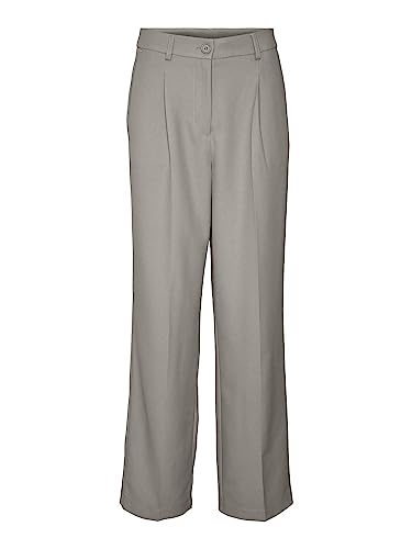 Noisy may A/S Damen Nmdrewie Hw Straight Pants Ko Curve Hose, Titanium, 46 EU von Noisy may