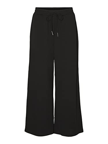 Noisy may Elegante Stoffhose Lässige Jogginghose Wide Mid Waist Pants Curvy Übergröße Plus Size NMJASA, Farben:Schwarz,Größe Damen:44 von Noisy may