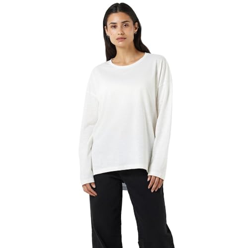 Noisy may Damen Einfarbiges Langarm Shirt Lockeres Basic Stretch Pullover Rundhals Oberteil NMMATHILDE, Farben:Weiß, Größe:S Noisy may Damen Einfarbiges Langarm Shirt Lockeres Basic Stretch Pullover Rundhals Oberteil NMMATHILDE, Farben:Weiß, Größe:S von Noisy may