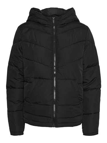 NOISY MAY Damen Puffer Jacke | Warme Stepp Winter Jacket mit Kapuze | Wattierter Blouson NMDALCON, Farben:Schwarz, Größe:38 von Noisy may