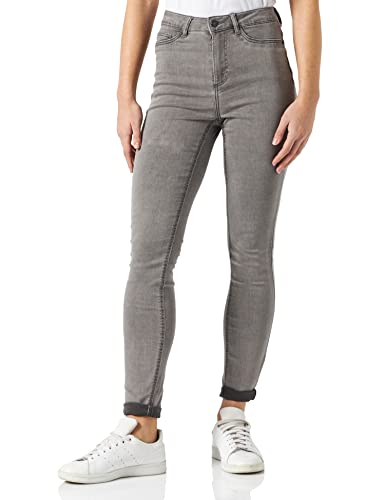 Noisy may Damen Nmcallie Hw skinny Vi216lg Noos Jeans, Light Grey Denim, 28W / 32L EU von Noisy may