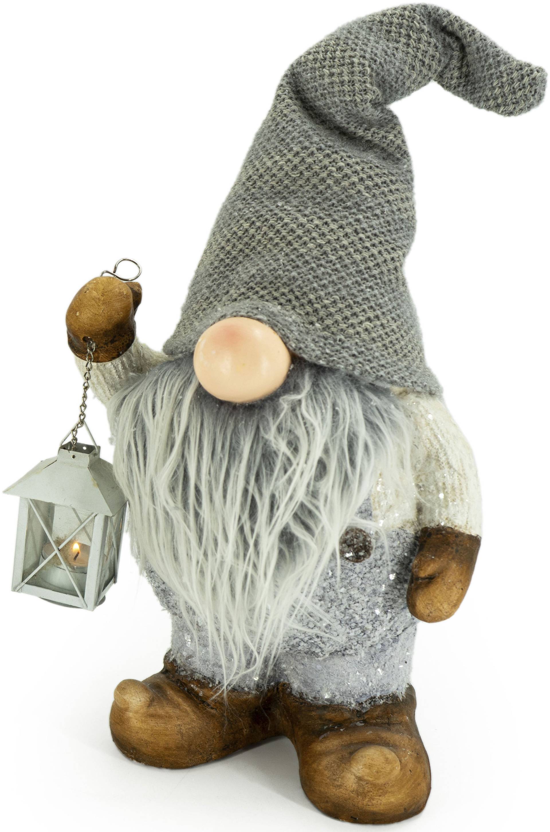 NOOR LIVING Weihnachtsfigur "Wichtel mit Laterne, Gnom aus Magnesia", Dekofigur, Höhe ca. 56 cm, Weihnachtsdeko, Teelichthalter NOOR LIVING Weihnachtsfigur "Wichtel mit Laterne, Gnom aus Magnesia", Dekofigur, Höhe ca. 56 cm, Weihnachtsdeko, Teelichthalter von Noor Living