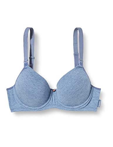 Noppies Damen Cotton Comfort Nursing Bra Gepolsterter BH, Light Blue Melange - P972, 70C EU von Noppies