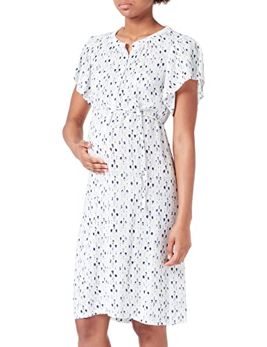 Noppies Damen Dress Doral Nursing Short Sleeve All Over Print Kleid, Jet Stream - P638, 34 EU von Noppies