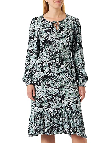 Noppies Damen Dress Overlea Long Sleeve Allover Print Kleid, Black - P090, 40 EU von Noppies