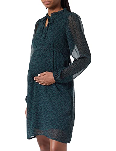 Noppies Maternity Damen Dress Roser Long Sleeve Kleid, Green gables-P982, M von Noppies