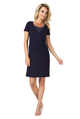 Noppies Still- Nachthemd Damen Nursing Nachtwäsche (S, Dark Blue (C165)) von Noppies