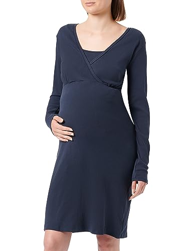 Noppies Maternity Damen Alisa Nursing Rib Pyjama Dress LS Nachthemd, Night-N146, XS/S von Noppies