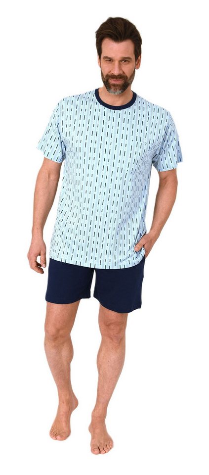 Normann Pyjama Normann Herren kurzarm Schlafanzug Shorty Pyjama von Normann