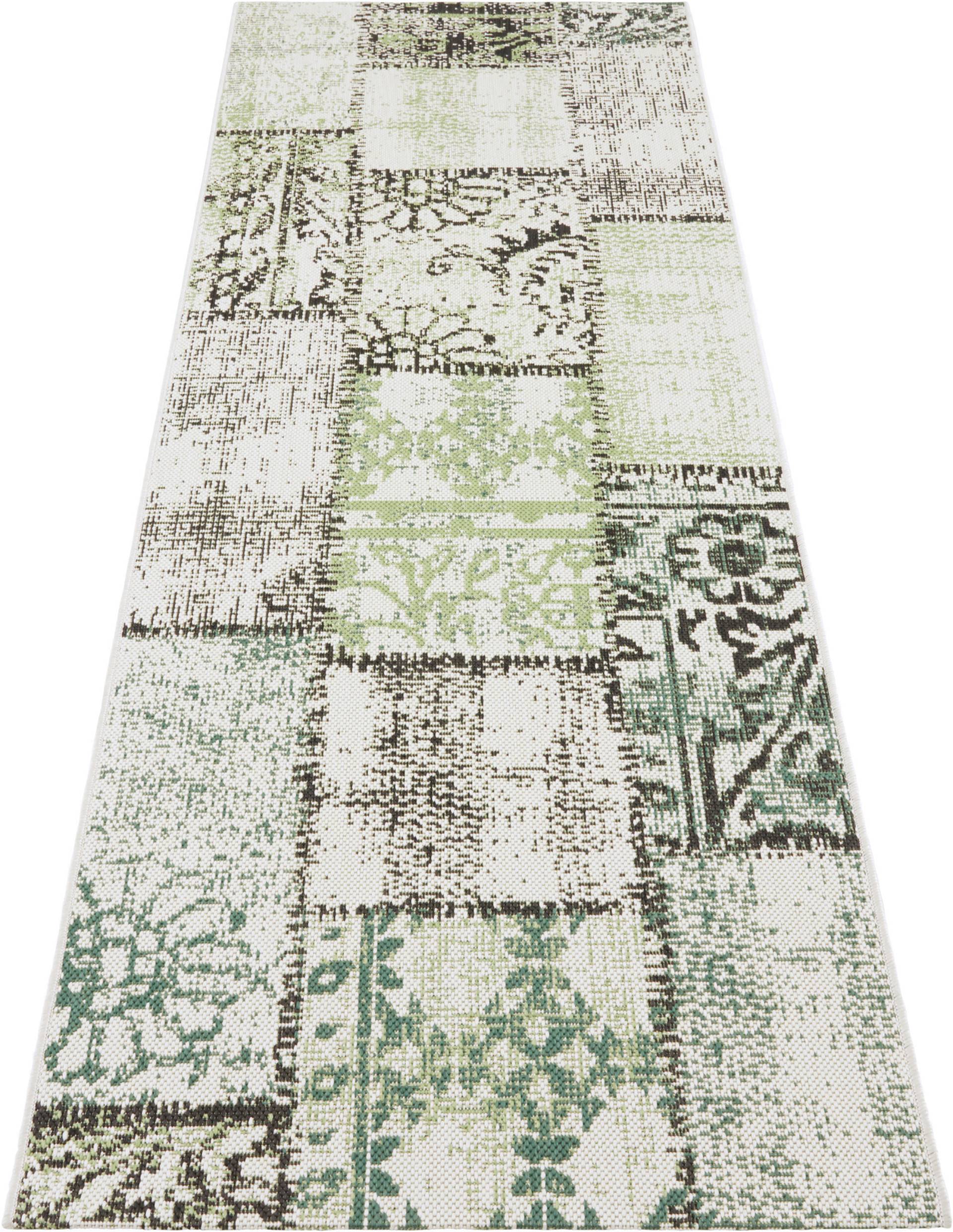 NORTHRUGS Läufer "Symi", rechteckig, In- & Outdoor, Kurzflor, Teppich, Vintage, Wohnzimmer, Garten von Northrugs