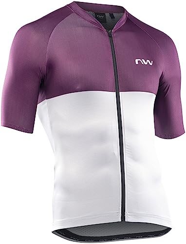 Northwave Blade Fahrrad Trikot kurz grau/lila 2023: Größe: M (48) von Northwave