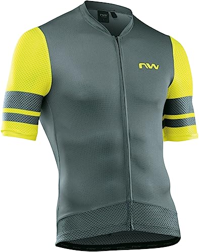 Northwave Storm Air Fahrrad Trikot kurz grün/gelb 2023: Größe: XL (52) von Northwave