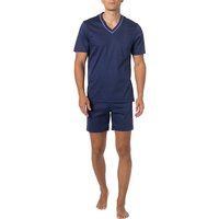 Novila Herren Pyjama blau Baumwolle von Novila