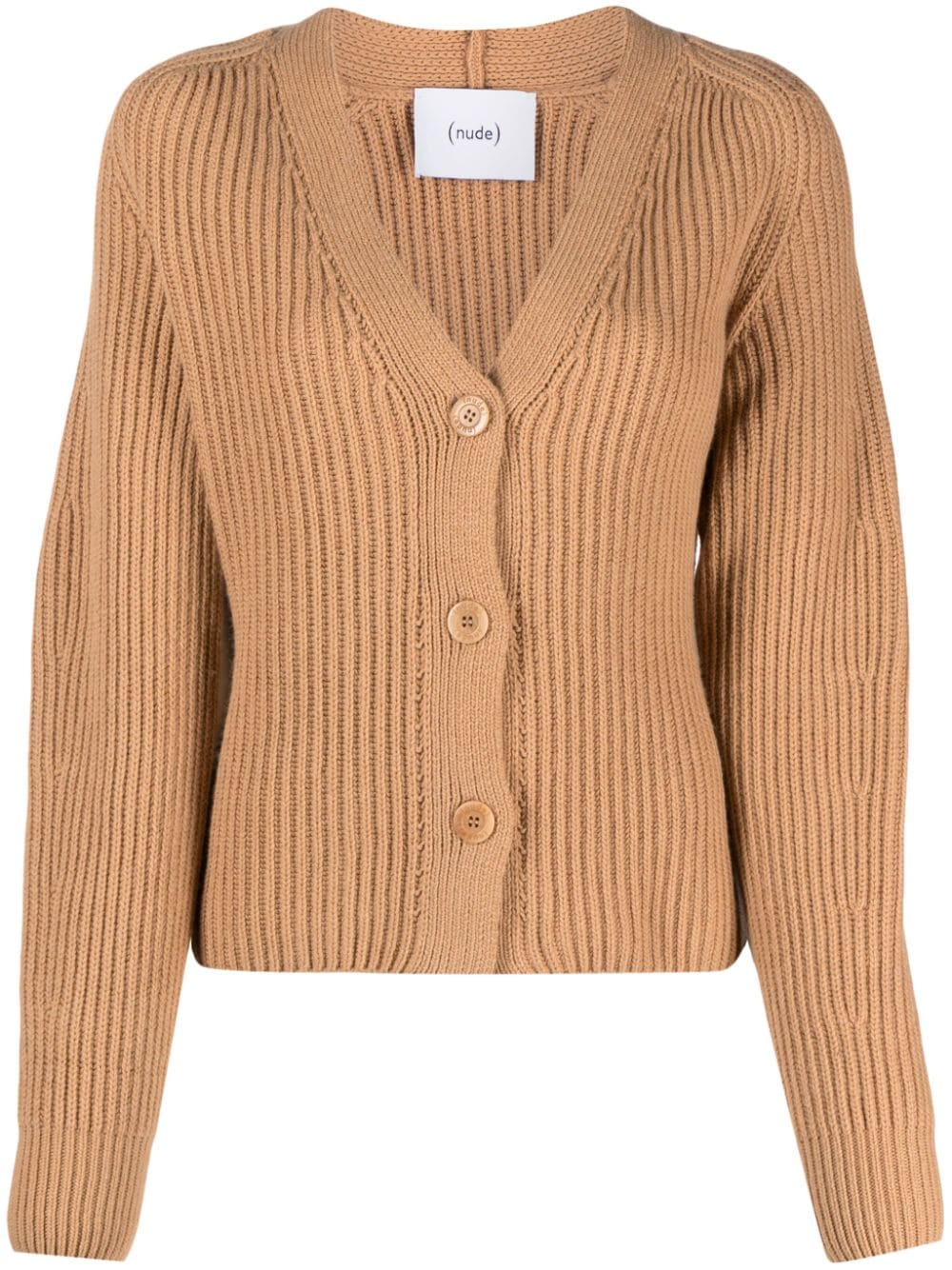 Nude Gerippter Cardigan mit V-Ausschnitt von Nude