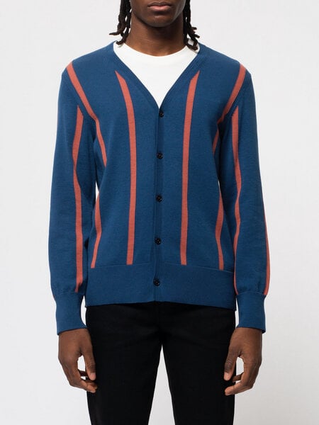 Nudie Jeans Jimmie Striped Cardigan Blue von Nudie Jeans