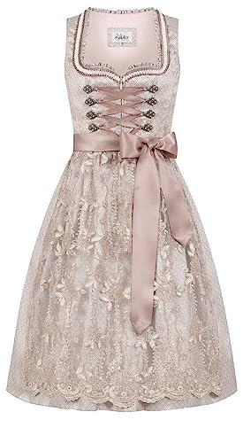 Nübler Dirndl Midi Tessa in Taupe, Größe:46 von Nübler