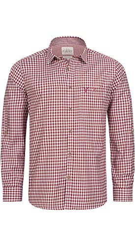 Nübler Trachtenhemd Herren - Langarm Hemden im Landhausstil, Regular Fit mit Ärmeln zum Hochkrempeln - Moderne bayrische Tracht, Hemd SEPP Weinrot kariert, Größe:3XL Nübler Trachtenhemd Herren - Langarm Hemden im Landhausstil, Regular Fit mit Ärmeln zum Hochkrempeln - Moderne bayrische Tracht, Hemd SEPP Weinrot kariert, Größe:3XL von Nübler