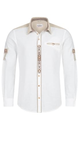 Nübler Trachtenhemd Herren - Langarm Hemden im Landhausstil, Regular Fit mit Ärmeln zum Hochkrempeln - Moderne bayrische Tracht, Mirtl Weiß, Größe:4XL Nübler Trachtenhemd Herren - Langarm Hemden im Landhausstil, Regular Fit mit Ärmeln zum Hochkrempeln - Moderne bayrische Tracht, Mirtl Weiß, Größe:4XL von Nübler