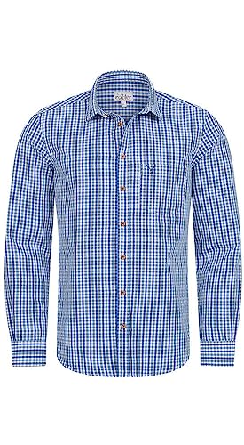 Nübler Trachtenhemd Herren - Langarm Hemden im Landhausstil, Regular Fit mit Ärmeln zum Hochkrempeln - Moderne bayerische Tracht, Hemd Harry Blau, Größe:XL Nübler Trachtenhemd Herren - Langarm Hemden im Landhausstil, Regular Fit mit Ärmeln zum Hochkrempeln - Moderne bayerische Tracht, Hemd Harry Blau, Größe:XL von Nübler