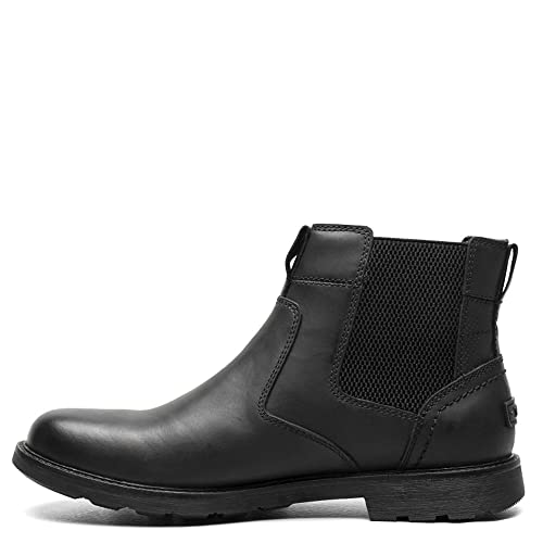 Nunn Bush 1912 Chelsea-Stiefel für Herren, einfarbig, Leder, zum Überziehen, mit Scotchguard DefenderChelsea-Stiefel, Schwarz, 10.5 Wide von Nunn Bush