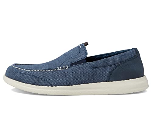 Nunn Bush Brewski Herren-Slipper aus Segeltuch, Mokassin-Zehenbereich, bequem und leicht, Marineblau, 39.5 EU von Nunn Bush