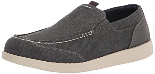 Nunn Bush Brewski Herren-Slipper aus Segeltuch, Mokassin-Zehenbereich, bequem und leicht, gunmetal, 42 EU von Nunn Bush