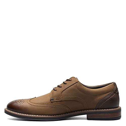 Nunn Bush Herren Centro Flex Wingtip Oxford, Braun Crazy Horse, 42 EU von Nunn Bush