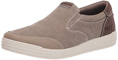 Nunn Bush Herren KORE City Walk Canvas Moc Toe Slip-On Sneaker, Stone, 44.5 EU von Nunn Bush