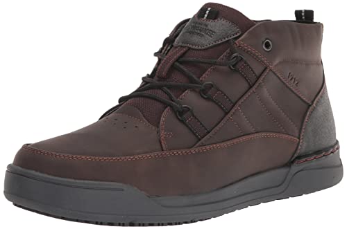 Nunn Bush Herren-Tour-Arbeits-Sneaker, Stiefel mit rutschfester Gummisohle, Chukka-Stiefel, Braun, 8 von Nunn Bush