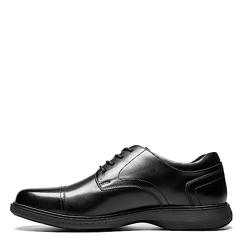 Nunn Bush Men's PRO Cap Toe Oxford with KORE Slip Resistant Comfort Technology, Black, 10 von Nunn Bush