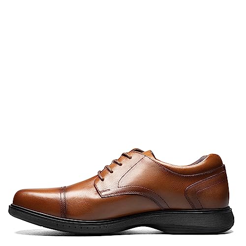 Nunn Bush Men's PRO Cap Toe Oxford with KORE Slip Resistant Comfort Technology, Cognac, 10 X-Wide von Nunn Bush