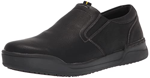 Nunn Bush Men's Tour Work Slip Resistant Plain Toe Slip-On Non-Marking Loafer, Black, 11 von Nunn Bush